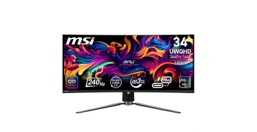 Amazon: Ecran PC 34" MSI MPG 341CQPX - QD-OLED, 240Hz, Adaptive Sync, 1800R à 656,99€ (au lieu de 746,69€)
