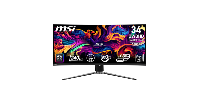 Amazon: Ecran PC 34" MSI MPG 341CQPX - QD-OLED, 240Hz, Adaptive Sync, 1800R à 656,99€ (au lieu de 746,69€)
