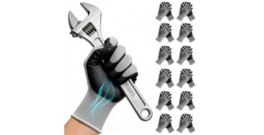 Amazon: Lot 12 paires gants de travail Andanda - enduit nitrile, taille XL à 5,87€ (au lieu de 17€)