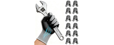 Amazon: Lot 12 paires gants de travail Andanda - enduit nitrile, taille XL à 5,87€ (au lieu de 17€)