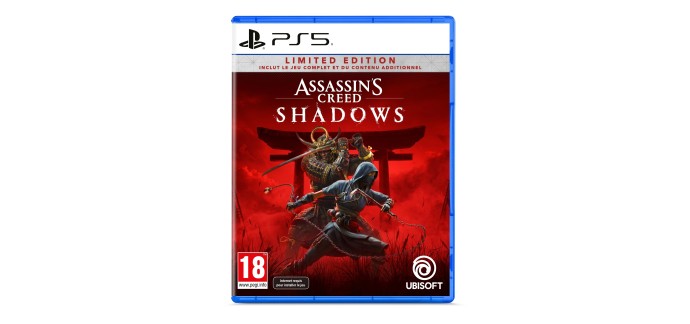 Amazon: Assassin's Creed Shadows Limited Edition sur PS5 à 29,59€ (au lieu de 34,76€)
