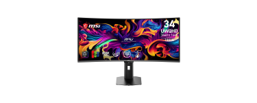 Amazon: Ecran PC 34" MSI MPG 341CQR X36 - UWQHD, 3440x1440, 1800R, QD-OLED à 899,53€ (au lieu de 1085,02€)