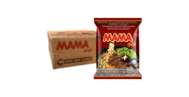 Amazon: Lot de 30 Paquets de Nouilles instantanées Mama - 30x60g, Saveur Bœuf à 12,90€ (au lieu de 19,41€)