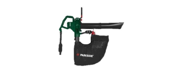 LIDL: PARKSIDE Aspirateur souffleur broyeur électrique PELSB 3000 B2 - 3000 W, sac 55 l à 39,99€