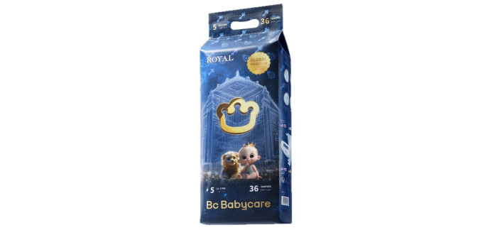 JoyBuy: Bc Babycare Royal Couches Taille 5 (12-17 kg) Lot de 36 à 9,90€ (au lieu de 20,99€)