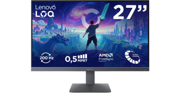 Amazon: Ecran PC 27" Lenovo LOQ 27-10 - FHD, 200Hz, 0.5ms à 119,99€ (au lieu de 159,99€)