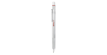 Amazon: Stylo Bille rOtring 600 - Rechargeable, Pointe Moyenne, Encre Noire, Corps Argenté à 16,73€
