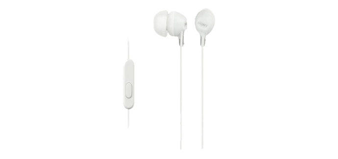 JoyBuy: Sony MDR-EX15AP Écouteurs intra-auriculaires 3,5 mm, blanc à 7,99€ (au lieu de 9,99€)