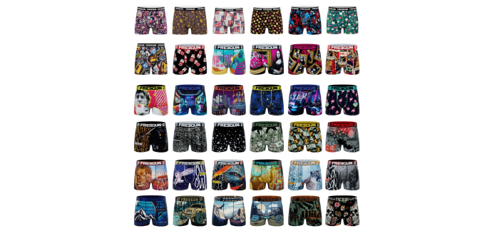 Amazon: Lot de 5 Boxers hommes Freegun - Modèle Aléatoire, Du S au XXL à 18,67€ (au lieu de 24,90€)