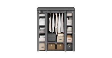 JoyBuy: SONGMICS Armoire en tissu 12 compartiments, structure métal à 25,99€ (au lieu de 42,46€)