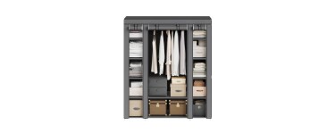 JoyBuy: SONGMICS Armoire en tissu 12 compartiments, structure métal à 25,99€ (au lieu de 42,46€)