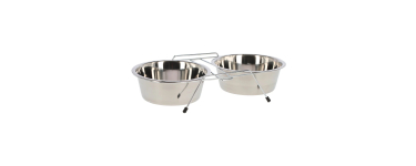 Amazon: Gamelle pour chien Kerbl Pet Inox et Support - 2x1800 ml, Argent à 6,62€ (au lieu de 14,99€)