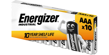 Amazon: Paquet de 10 Batteries Energizer Industrial LR03 1.5V AAA à 3,65€ (au lieu de 7,34€)