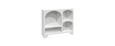 Sweeek: Buffet organique MDF 4 compartiments blanc 90cm à 48,99€ (au lieu de 139,99€)