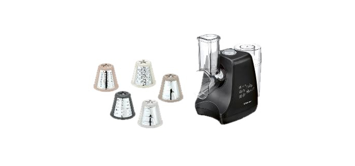 LIDL: SILVERCREST Râpe à légumes électrique SGR 150 E3 - 150 W, 5 cônes à 19,99€ (au lieu de 29,99€)