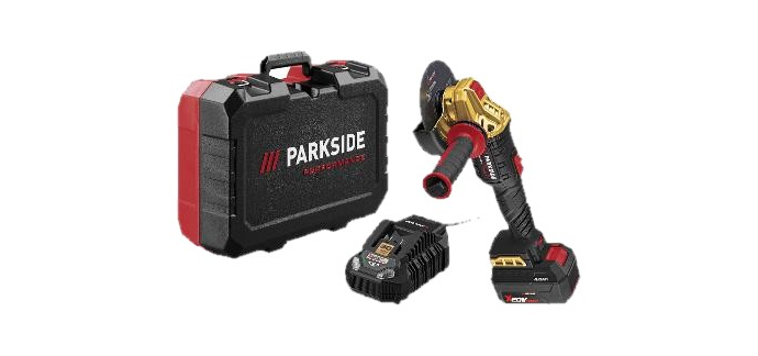 LIDL: PARKSIDE PERFORMANCE Meuleuse d'angle sans fil 20V - 4Ah, Brushless, 125mm à 59,99€