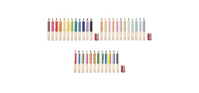 LIDL: CRELANDO Set de crayons de couleur 3 en 1, 12 pièces à 2,99€ (au lieu de 4,99€)