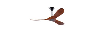 JoyBuy: Ventilateur de plafond 132 cm sans lumière EDENDIRECT - bois naturel de Paulownia, moteur DC réversi