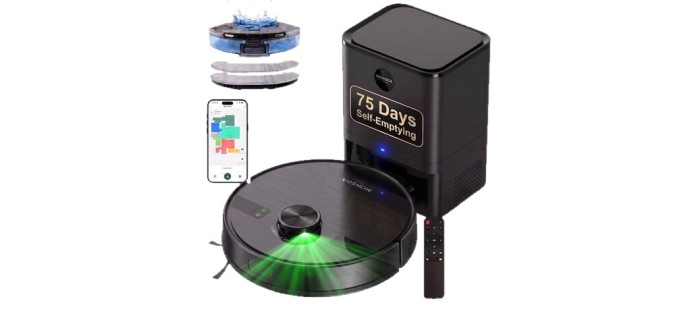JoyBuy: Monsga MS1 Max Aspirateur robot laveur 2-en-1 - 9000 Pa, station vidage auto 4L, LiDAR à 146,99€
