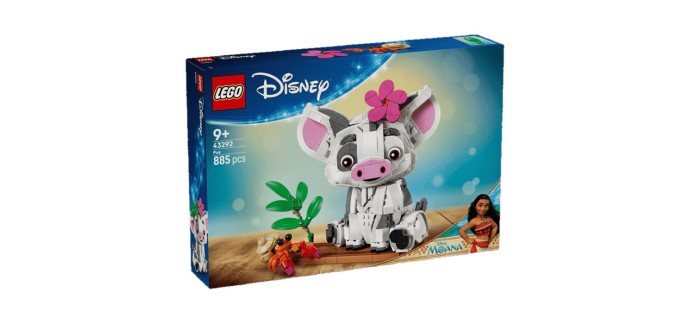 Amazon: LEGO 43292 Pua Vaiana à 49,99€ (au lieu de 69,99€)