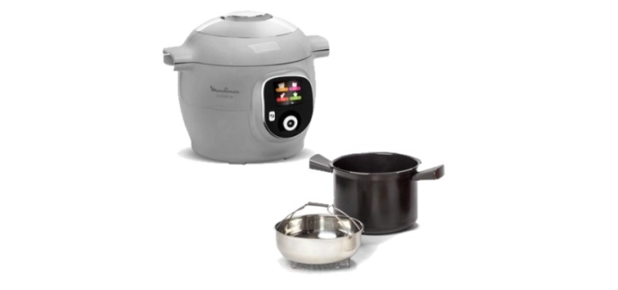 Fnac: Multicuiseur Moulinex Cookeo Gris 80 recettes CE854B10 à 149,99€ (au lieu de 249,99€)