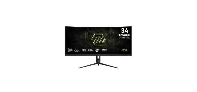 Fnac: Écran PC 34" MSI MAG 342CQRF E20 - UWQHD, 200 Hz, 0,5 ms, incurvé 1500R à 259,99€