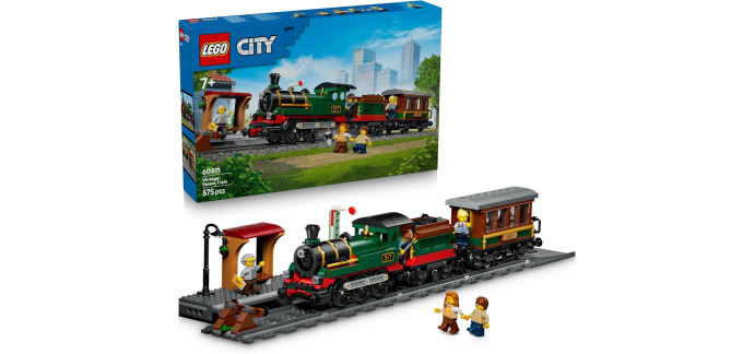 Amazon: LEGO® City Le Train à Vapeur Rétro (60511) à 63,99€ (au lieu de 74,55€)