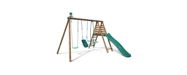 Cdiscount: Station Balançoire TULIPE - 3 agrès, siège bébé Lilly et toboggan à 329,99€ (au lieu de 555€)
