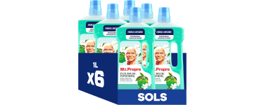 Amazon: Lot de 6 Bidons d'1L de Nettoyant Sol Multi-Usages Mr. Propre - Parfum Fleur Pommier à 11,48€