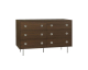 Sweeek: Commode vintage décor bois et acier 6 tiroirs noyer à 199,99€ (au lieu de 249,99€)