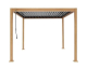 Cdiscount: Pergola bioclimatique GAYA - Structure aluminium et acier, aspect bois, 3 x 3 m à 799,99€