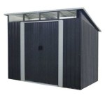 Cdiscount: Abri de jardin en métal 4,61 m² - 238 x 193 x 202 cm - SOLER - Kit d'ancrage inclus, 2 portes coulis