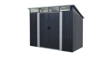Cdiscount: Abri de jardin en métal 4,61 m² - 238 x 193 x 202 cm - SOLER - Kit d'ancrage inclus, 2 portes coulis
