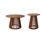 Sweeek: Set de 2 tables basses rondes noyer Ø40cm et Ø60cm à 97,49€ (au lieu de 129,99€)