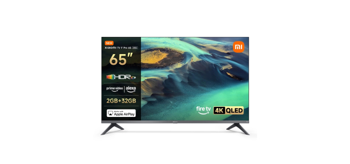 Amazon: TV 65" Xiaomi F Pro 65 - 4K UHD QLED, Smart TV, Fire TV, HDR10+, Mode Game Boost 120Hz à 499€