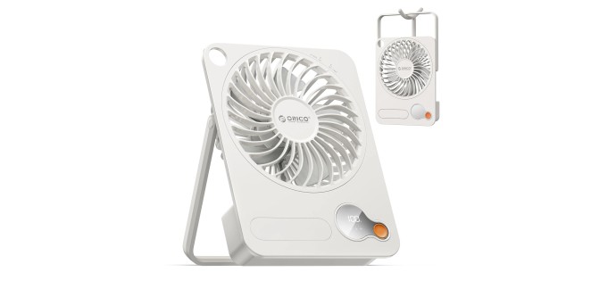 Amazon: Ventilateur de bureau portable Orico à 10,79€
