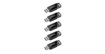 Amazon: Pack 5 clés USB PNY Attaché X - 32Go, USB 3.2, 130Mo/s à 24,99€ (au lieu de 39,99€)