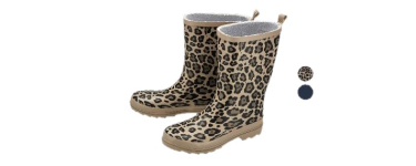 LIDL: ESMARA Bottes de pluie femme - léopard ou bleu marine à 12,99€ (au lieu de 14,99€)