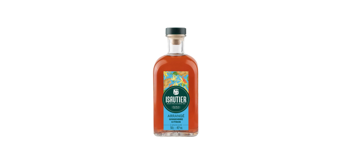 Amazon: Rhum Arrangé Isautier Gingembre Citron - 40°, 0,5L à 12,8€ (au lieu de 15,61€)