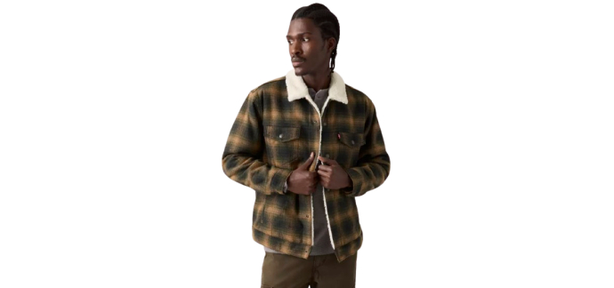 Levi's: Veste Trucker Relaxed doublée sherpa à 75€ (au lieu de 150€)