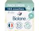 Amazon: Lot de 144 Couches Bébé Biolane - Taille 4, 7-18 Kg à 40,44€ (au lieu de 60,13€)