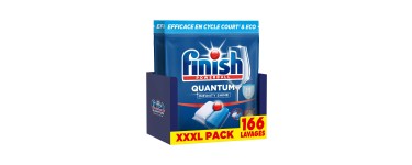 Amazon: Pack de 166 Capsules de Lave-Vaisselle Finish Quantum Infinity Shine à 20,76€ (au lieu de 30,9€)