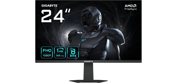 Amazon: Ecran PC 24" Gigabyte GS24F14 - FHD, 144Hz, 1ms à 69,99€ (au lieu de 106,31€)