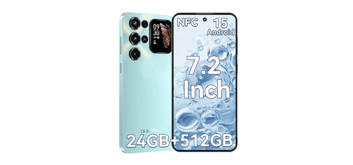 JoyBuy: OUKITEL C68 Plus (8 Go + 512 Go) Smartphone 7,2 pouces, batterie 6000 mAh à 159,99€