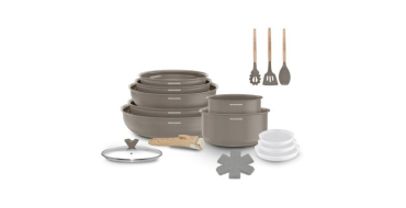 Cdiscount: Batterie de cuisine ARTHUR MARTIN 18 pièces - Tous feux dont induction, revêtement céramique, poigné