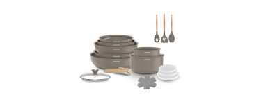 Cdiscount: Batterie de cuisine ARTHUR MARTIN 18 pièces - Tous feux dont induction, revêtement céramique, poigné