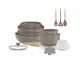 Cdiscount: Batterie de cuisine ARTHUR MARTIN 18 pièces - Tous feux dont induction, revêtement céramique, poigné