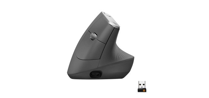 Amazon: Souris ergonomique sans fil Logitech MX Vertical à 52,24€ (au lieu de 61,11€)