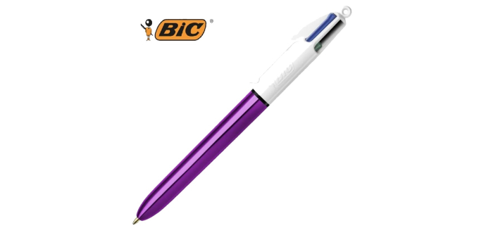 Bureau Vallée: Stylo à Bille BIC 4 Couleurs Shine - 7 couleurs au choix à 0,99€ (au lieu de 2,49€)