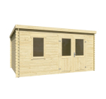Castorama: Abri de jardin Klikstrom Linda bois naturel ép.34 mm - 12,2 m² à 1199,9€ (au lieu de 1649€)